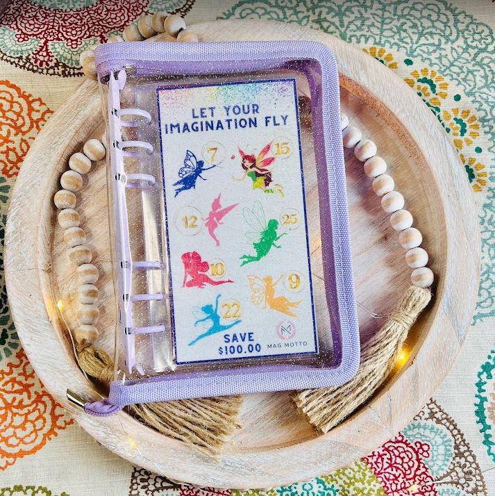 Kids Savings Challenges-Purple A6 Binder